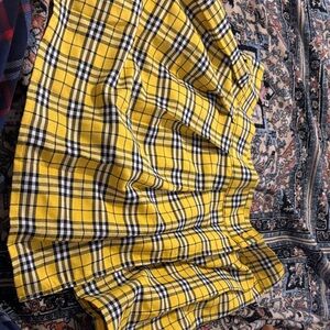 Spirit Yellow and Black Plaid Mini Skirt